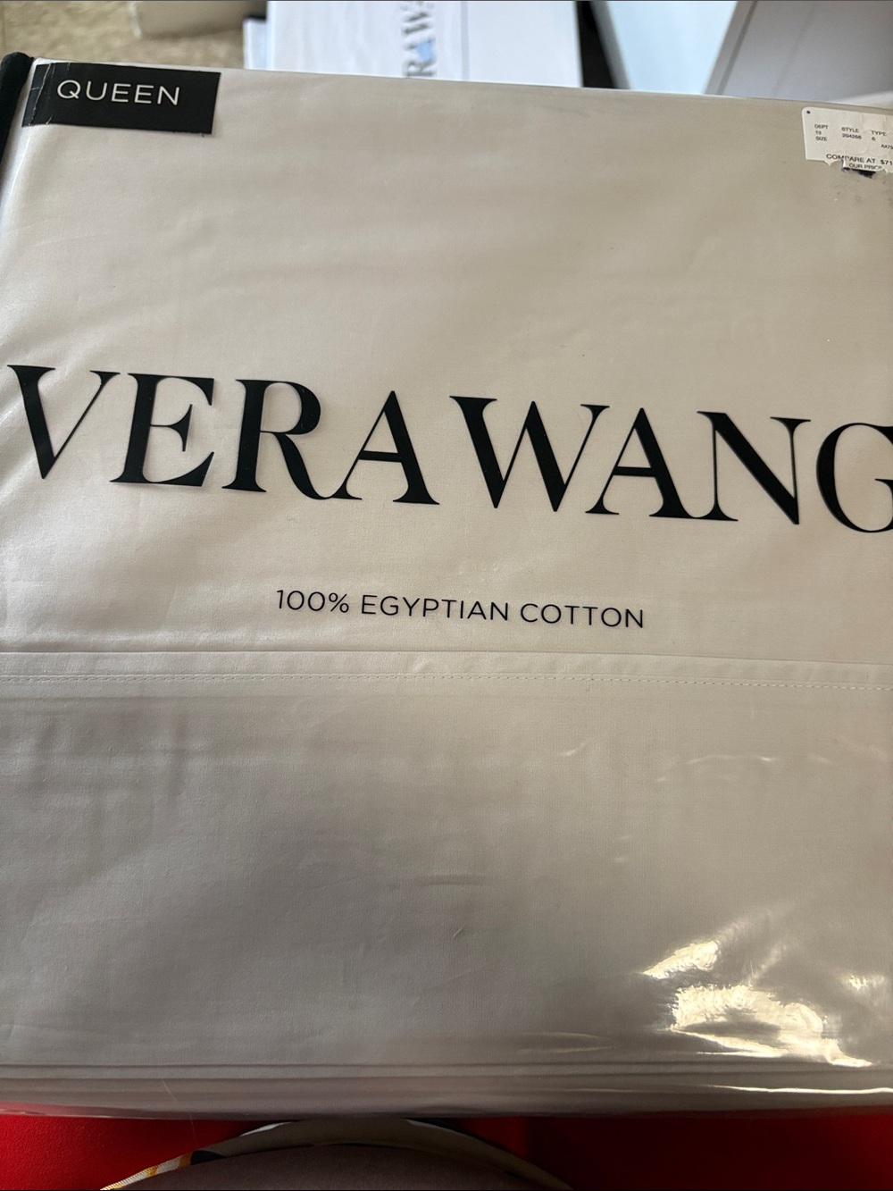 Vera Wang White Queen Sheet Set - 100% Egyptian Cotton